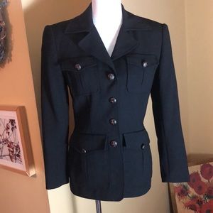 Vintage EXPRESSIONS Size 4 Field Military Inspired Blazer Detailed buttons USA